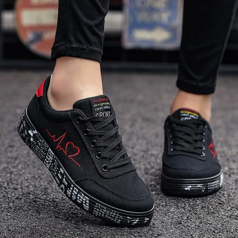 Fashion Breathable Unisex Vulcanized Sneakers / Lace-up Casual Shoes for Men and Women