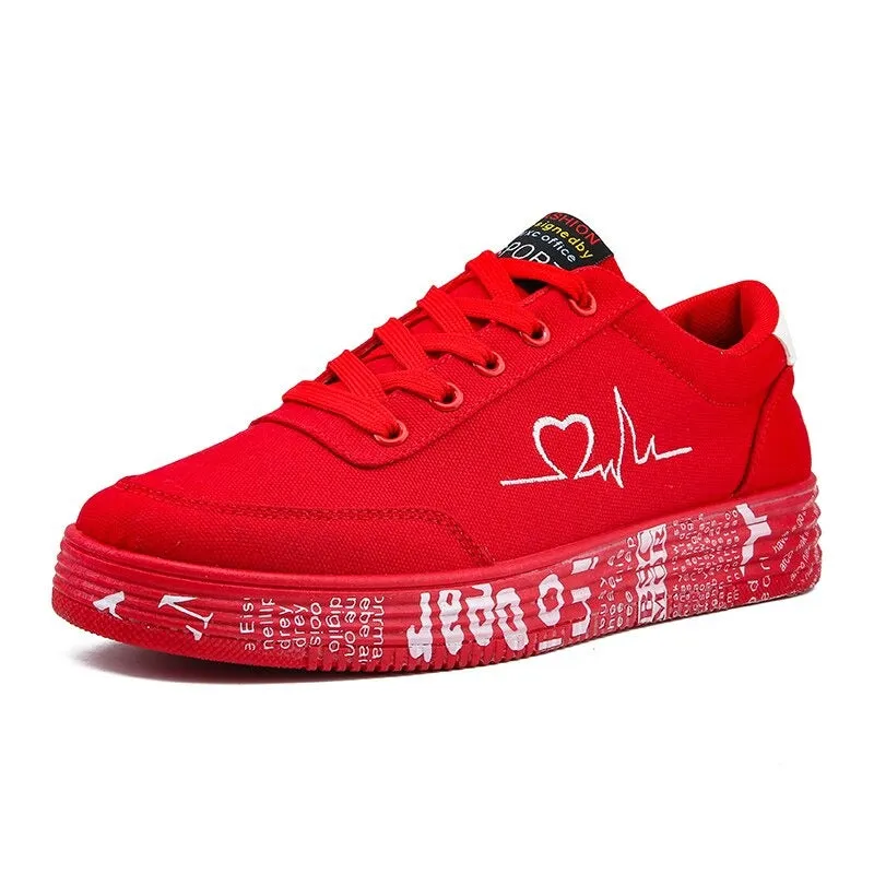 Fashion Breathable Unisex Vulcanized Sneakers / Lace-up Casual Shoes for Men and Women