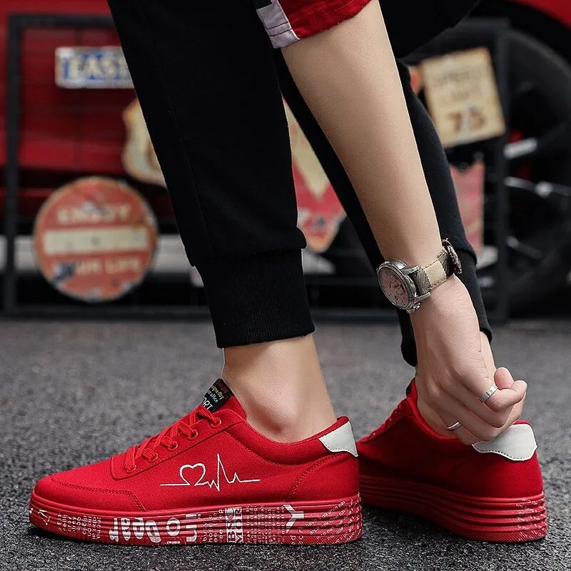 Fashion Breathable Unisex Vulcanized Sneakers / Lace-up Casual Shoes for Men and Women