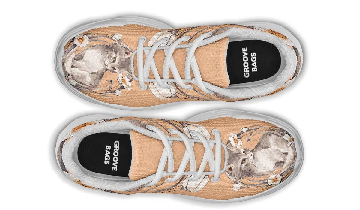 Floral Kitten Chunky Sneakers