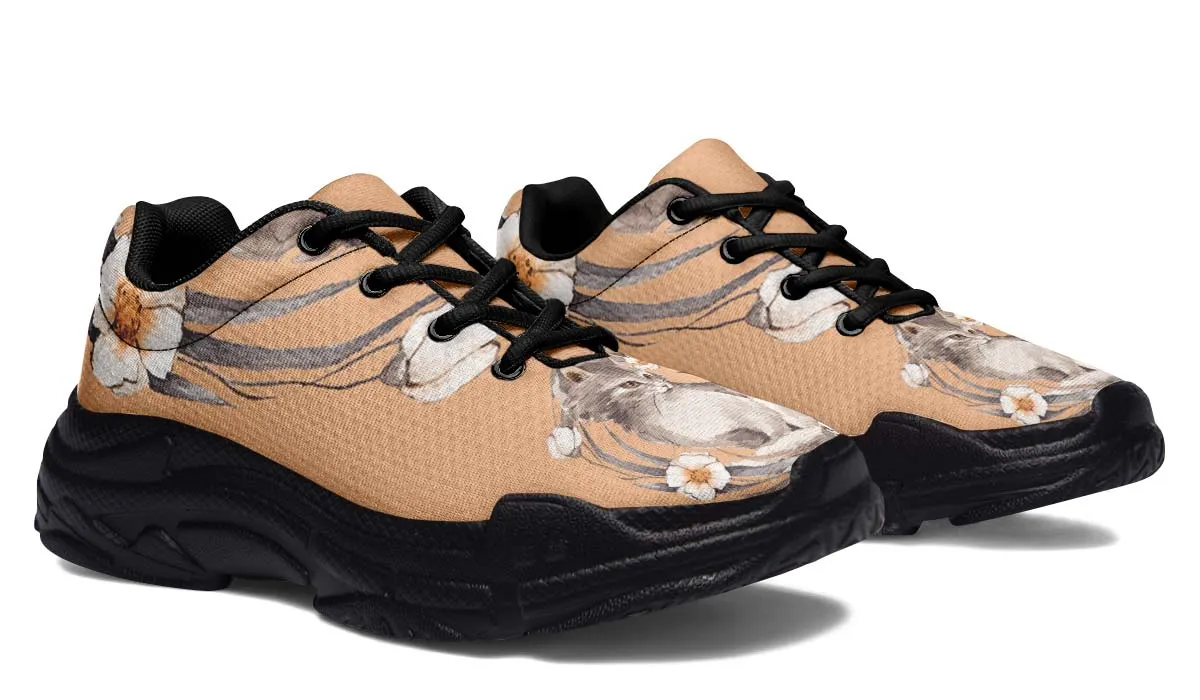 Floral Kitten Chunky Sneakers