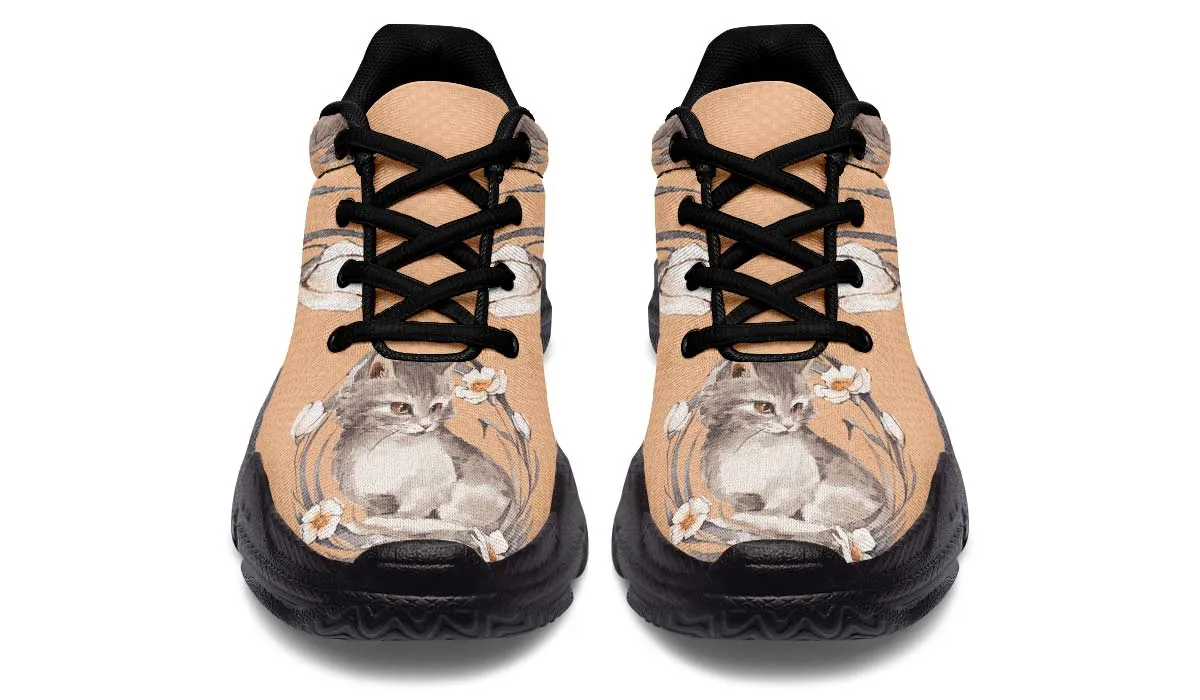 Floral Kitten Chunky Sneakers