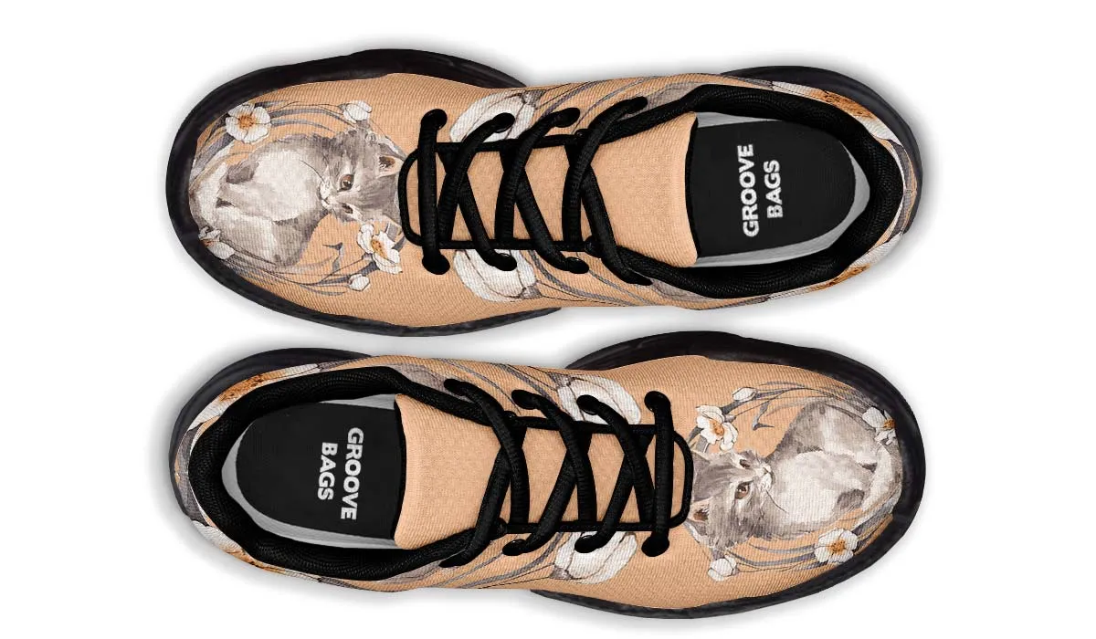 Floral Kitten Chunky Sneakers