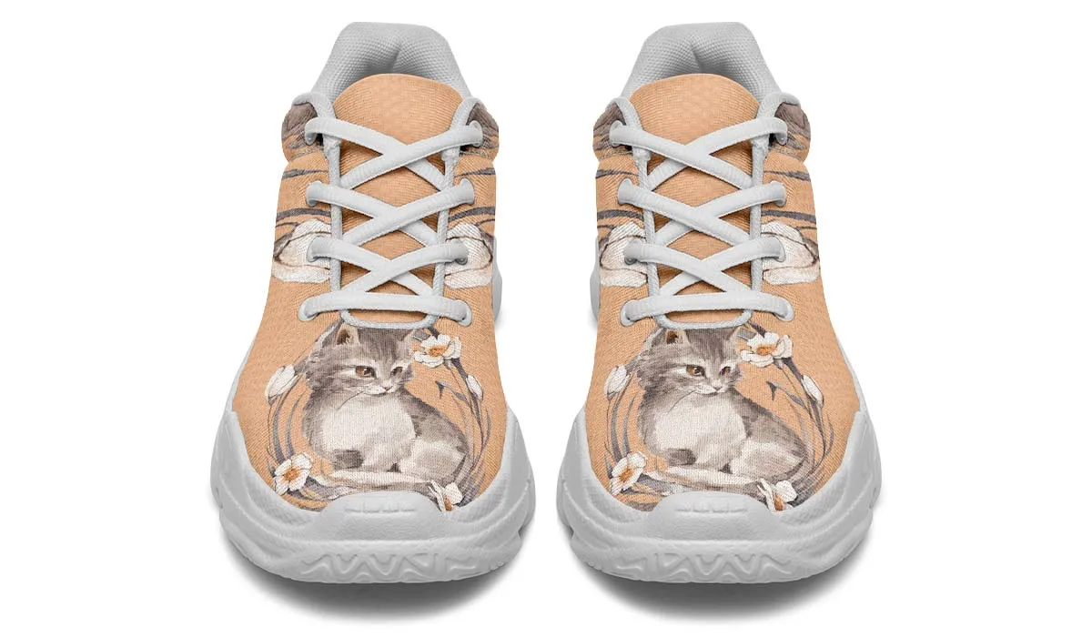 Floral Kitten Chunky Sneakers