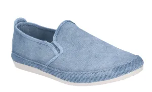 Flossy Manso Mens Slip On Canvas Espadrille Casual Shoe