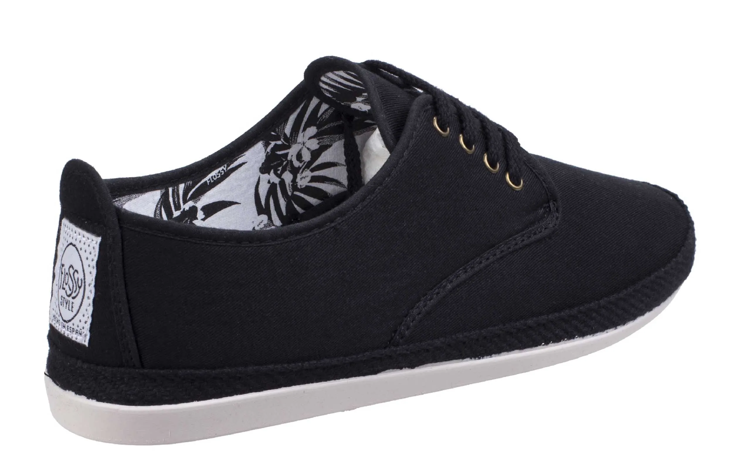 Flossy Yago Mens Lace Up Canvas Espadrille Casual Shoe
