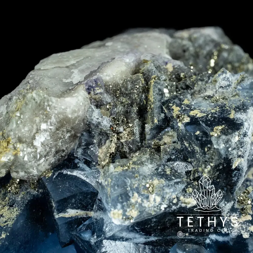 Fluorite Blue with Pyrite
