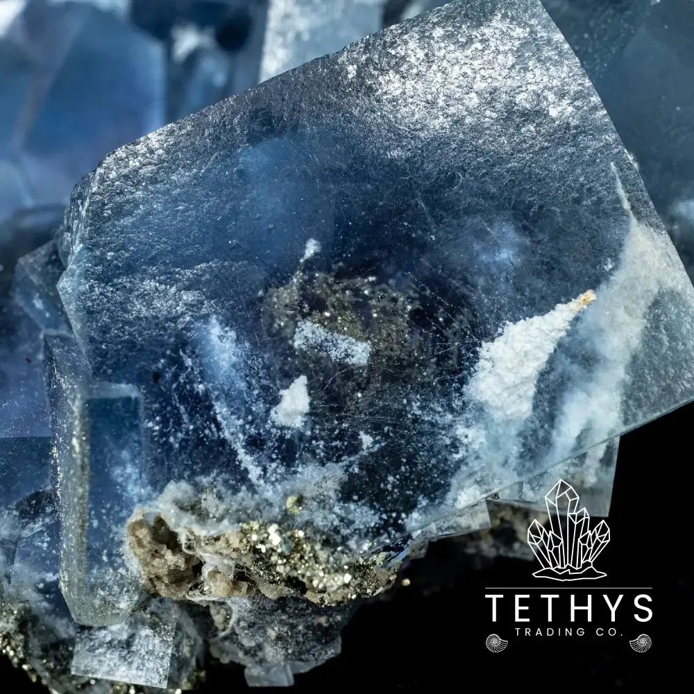 Fluorite Blue with Pyrite
