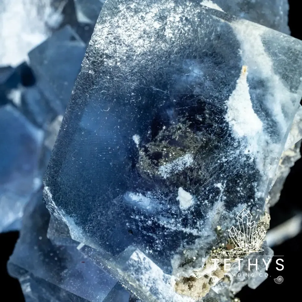 Fluorite Blue with Pyrite