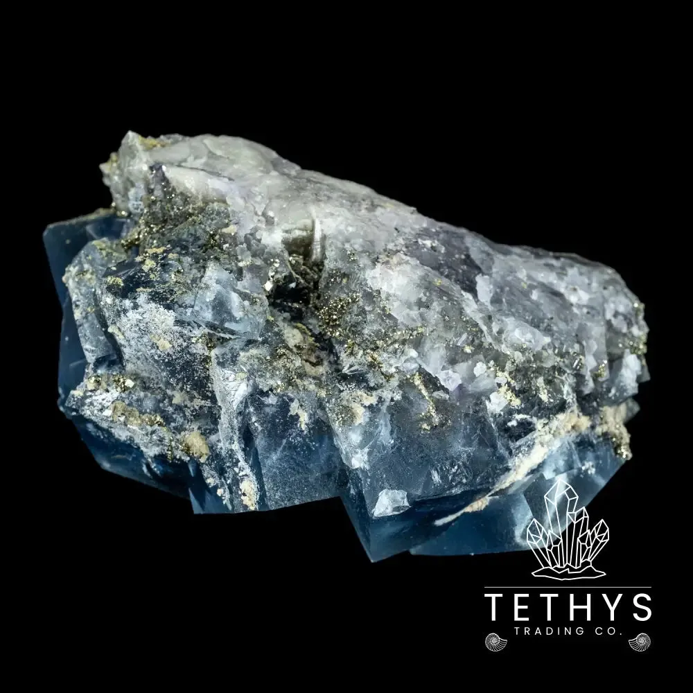 Fluorite Blue with Pyrite