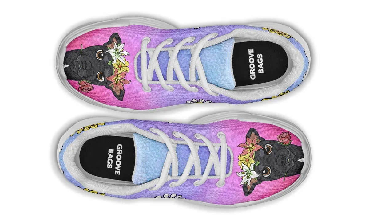 Fun Floral Greyhound Chunky Sneakers