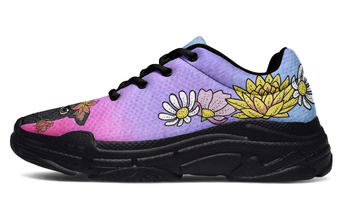 Fun Floral Greyhound Chunky Sneakers