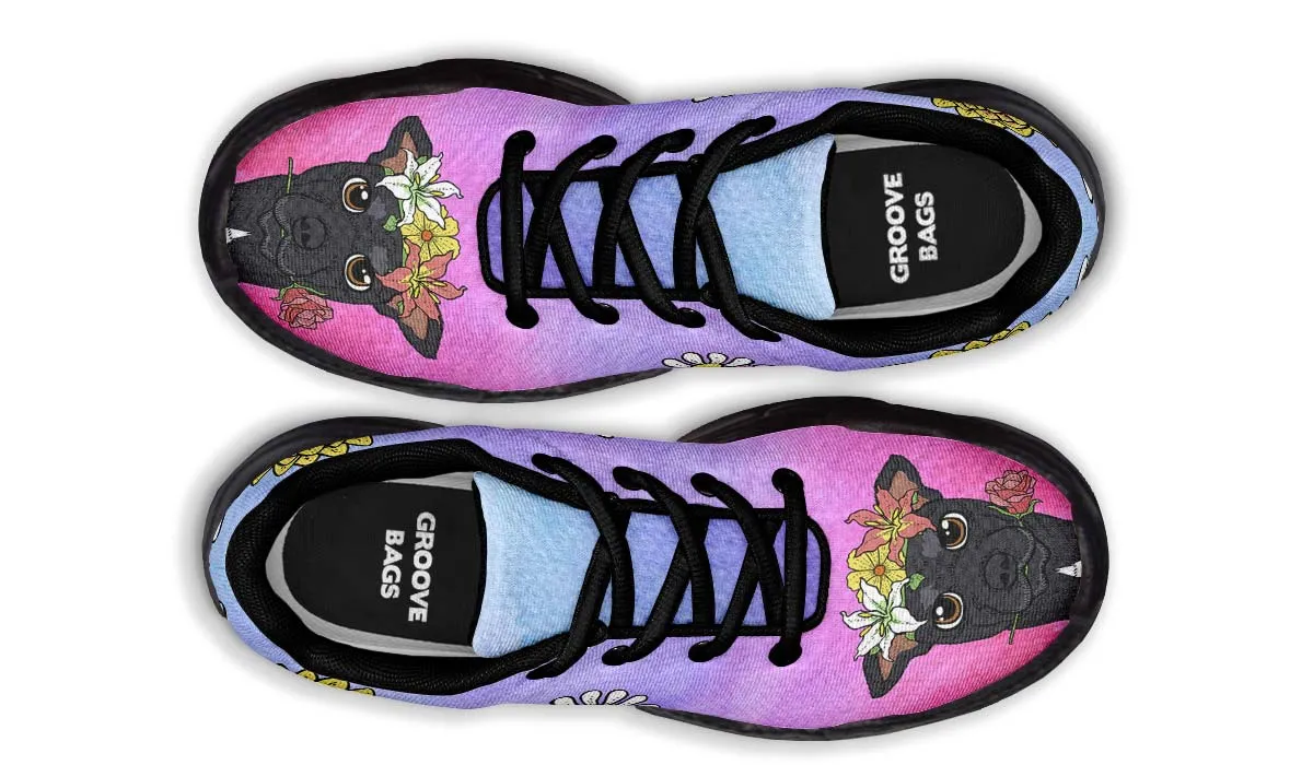 Fun Floral Greyhound Chunky Sneakers