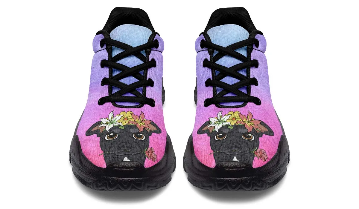 Fun Floral Greyhound Chunky Sneakers