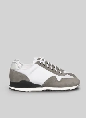 Fursac - Sneakers En Cuir Et Nylon Blanches Et Grises - Blanc Fursac - Sneakers En Cuir Et Nylon Blanches Et Grises - Blanc