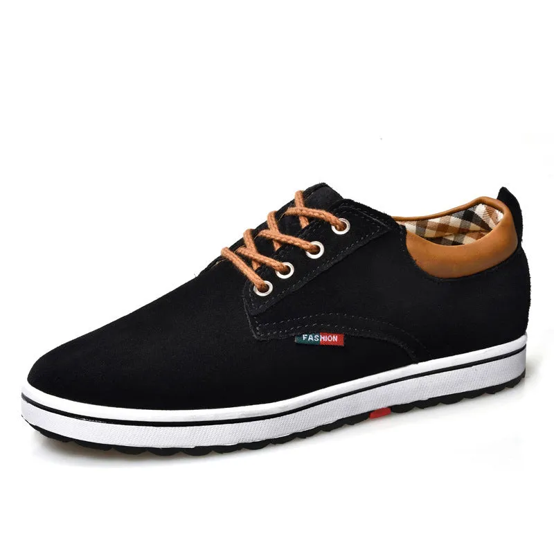 Genuine Leather Wear-resisting Sand Non-slip Elevator Shoes Men