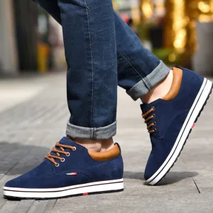 Genuine Leather Wear-resisting Sand Non-slip Elevator Shoes Men