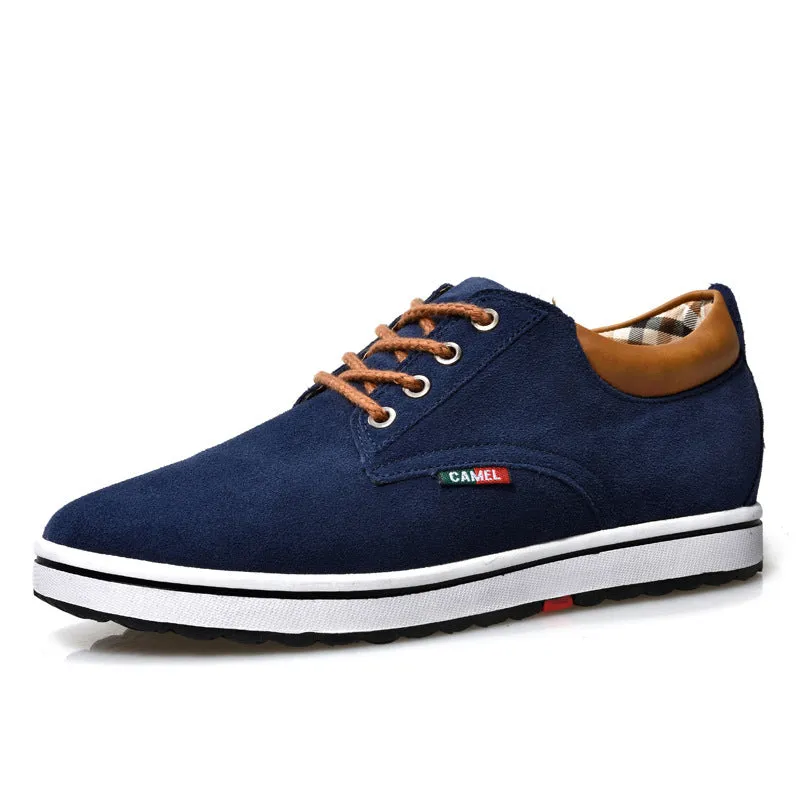 Genuine Leather Wear-resisting Sand Non-slip Elevator Shoes Men