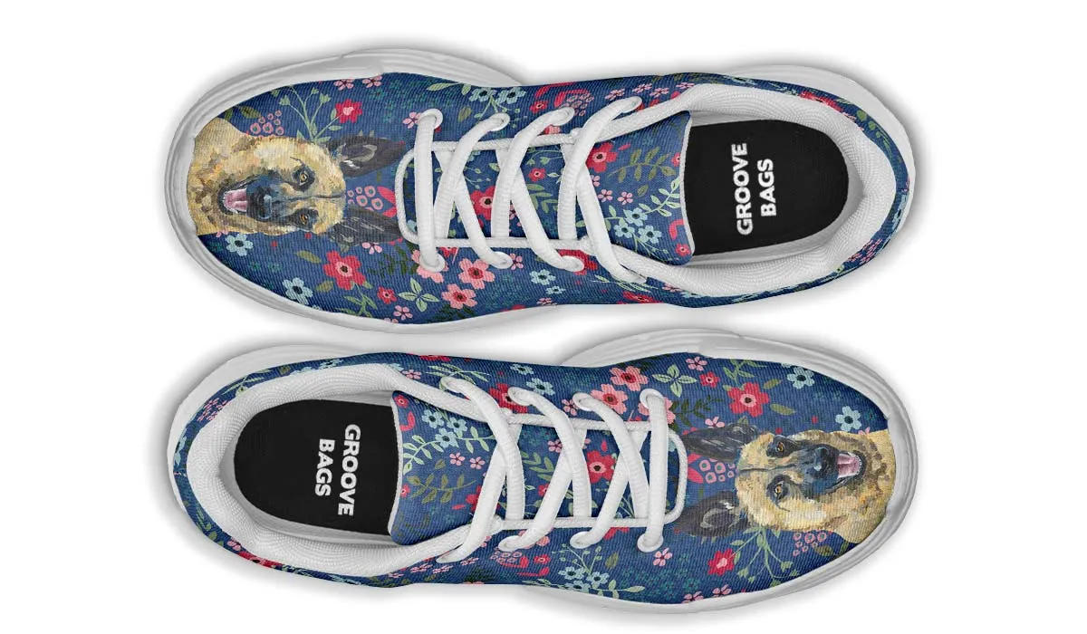 German Shepherd Sweetheart Chunky Sneakers