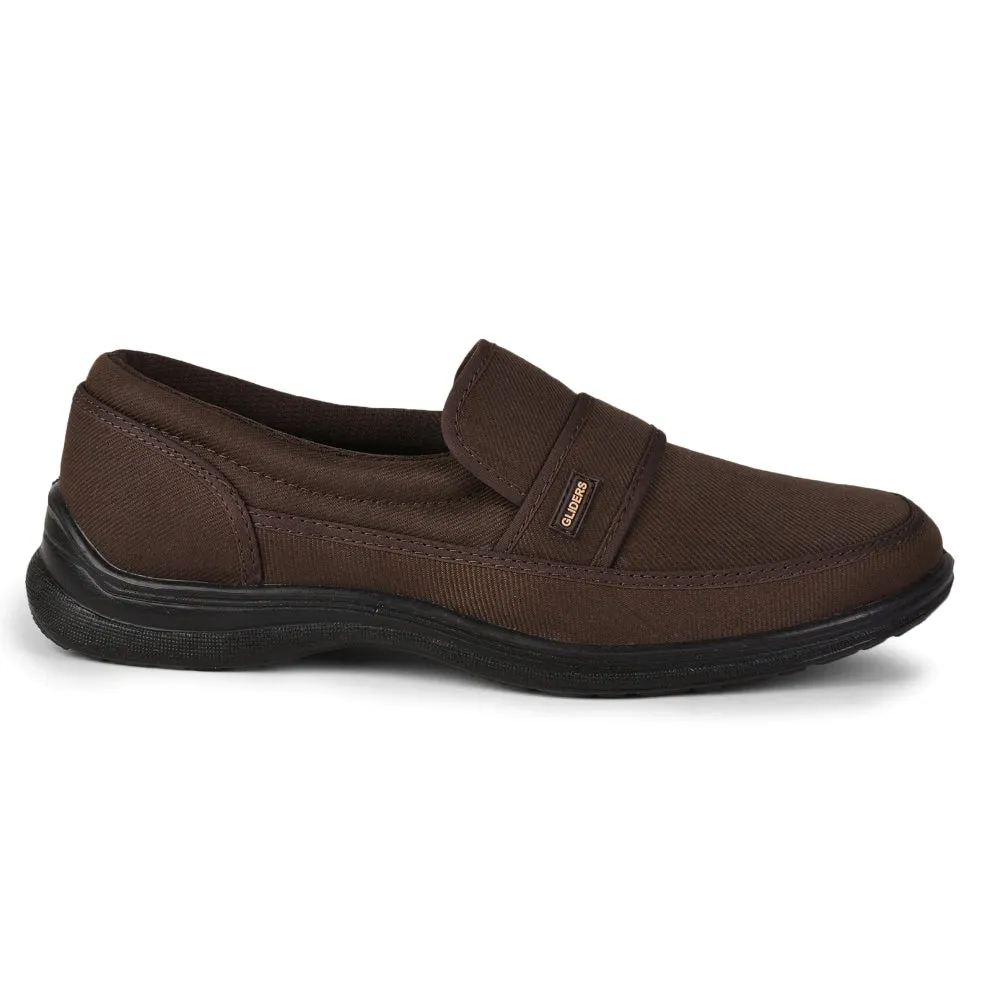 Gliders Brown Non Lacing Casual Shoes For Men 3070-27NEW By Liberty