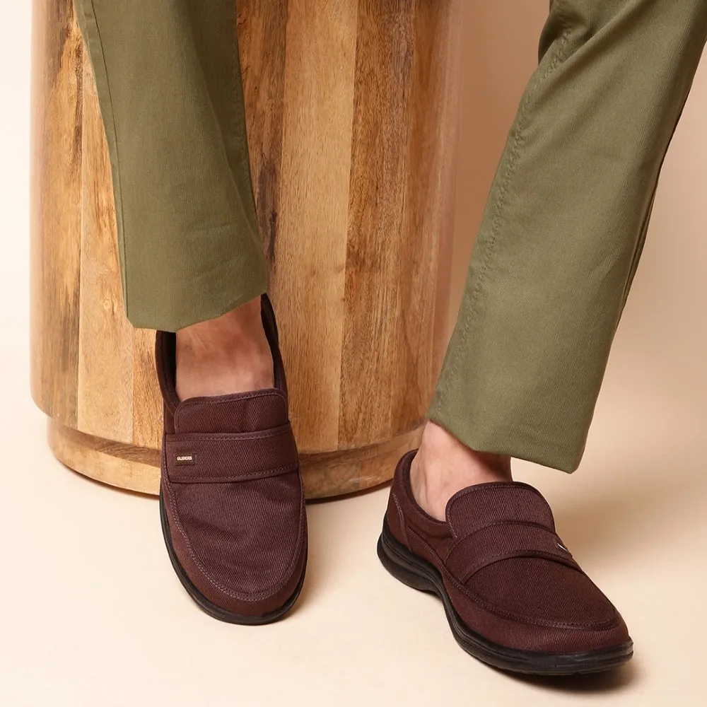 Gliders Brown Non Lacing Casual Shoes For Men 3070-27NEW By Liberty