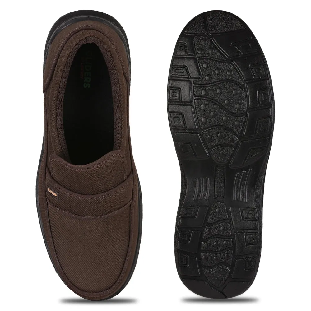 Gliders Brown Non Lacing Casual Shoes For Men 3070-27NEW By Liberty