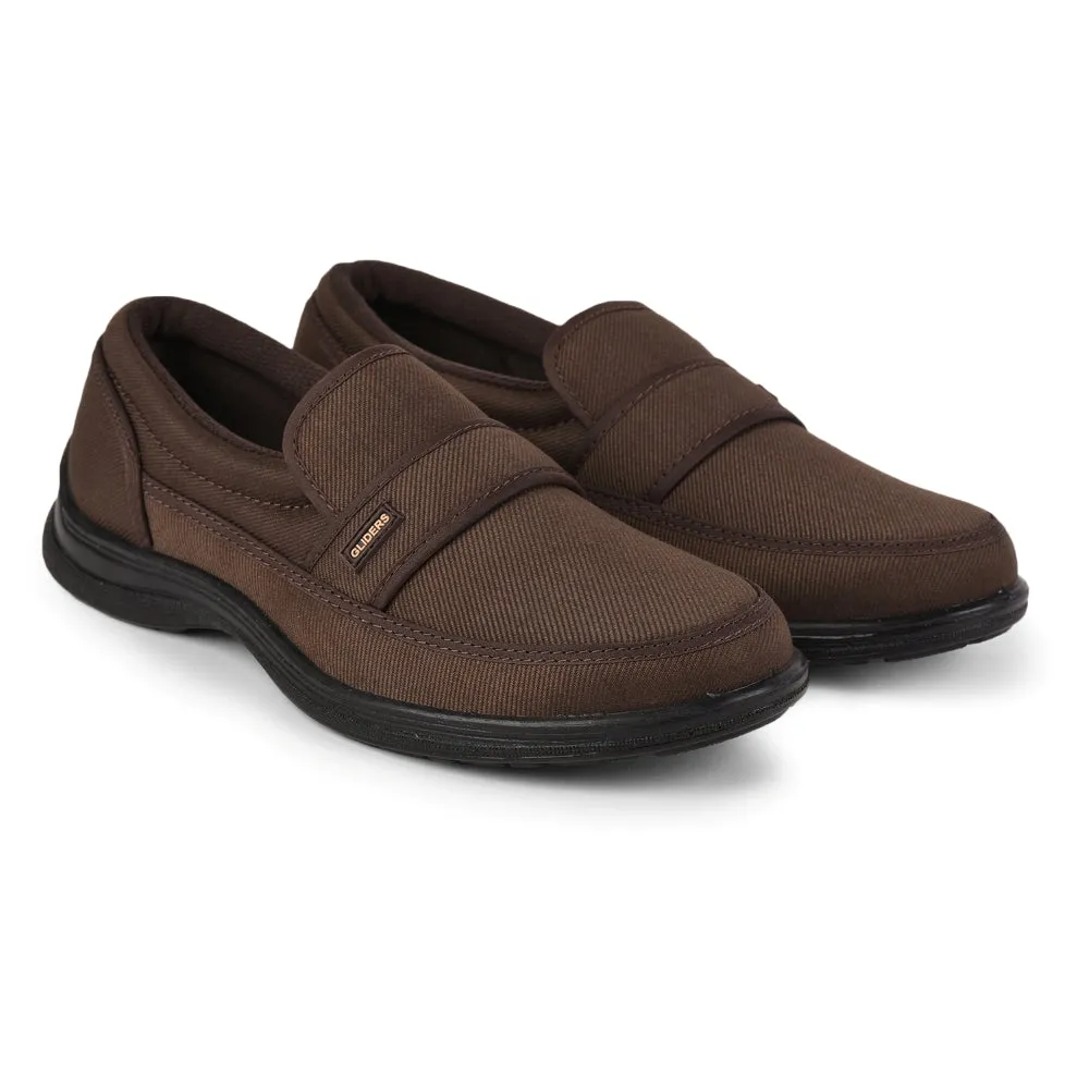 Gliders Brown Non Lacing Casual Shoes For Men 3070-27NEW By Liberty