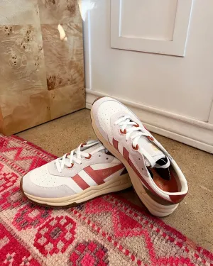 Gola Classics Saturn Sneakers for Women in White/Coral Pink/Khaki Sneakers