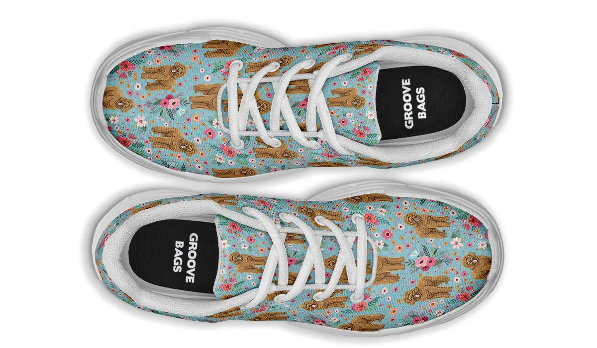 Goldendoodle Flower Chunky Sneakers