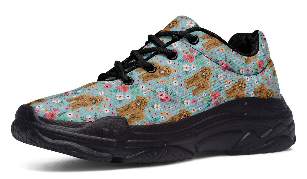 Goldendoodle Flower Chunky Sneakers