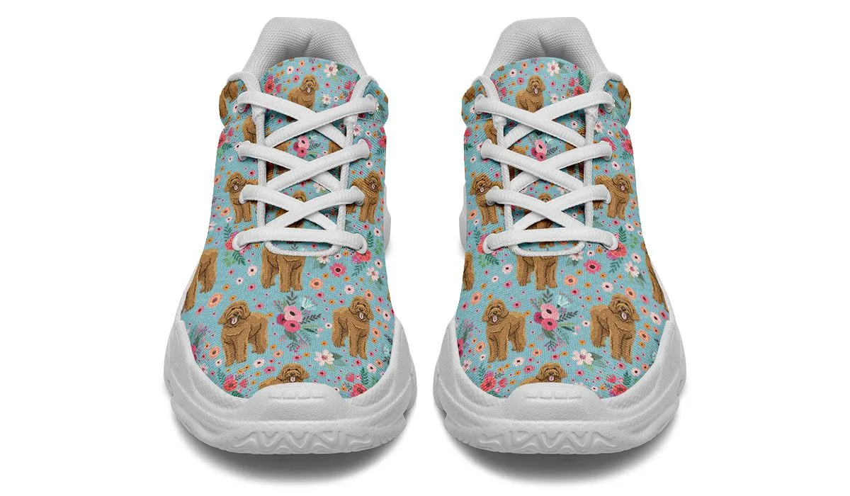 Goldendoodle Flower Chunky Sneakers