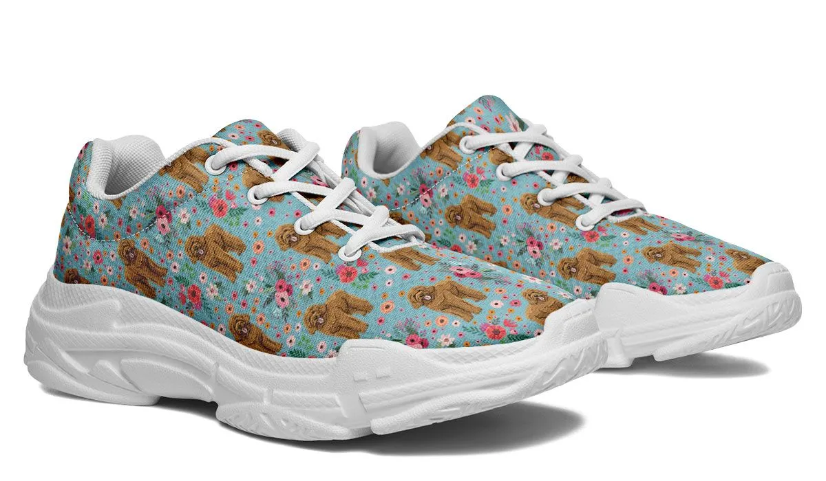 Goldendoodle Flower Chunky Sneakers