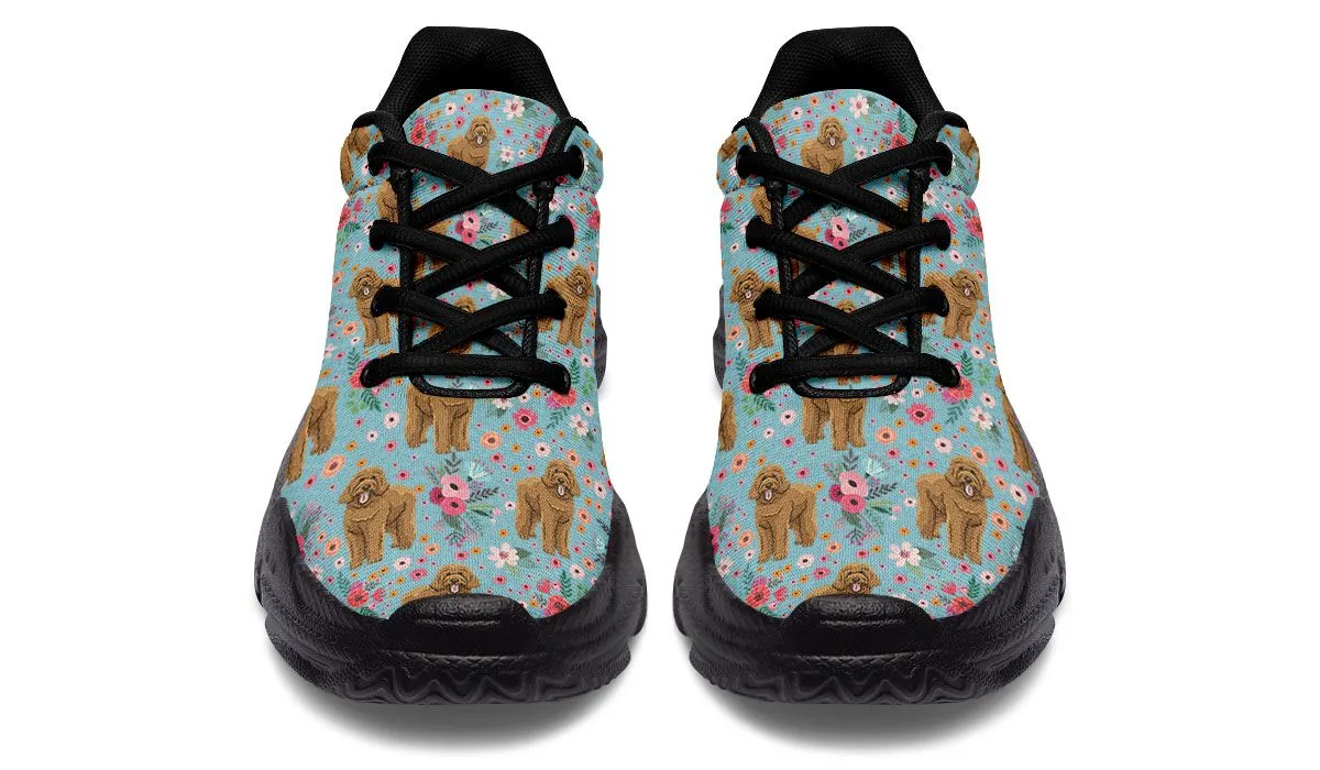 Goldendoodle Flower Chunky Sneakers