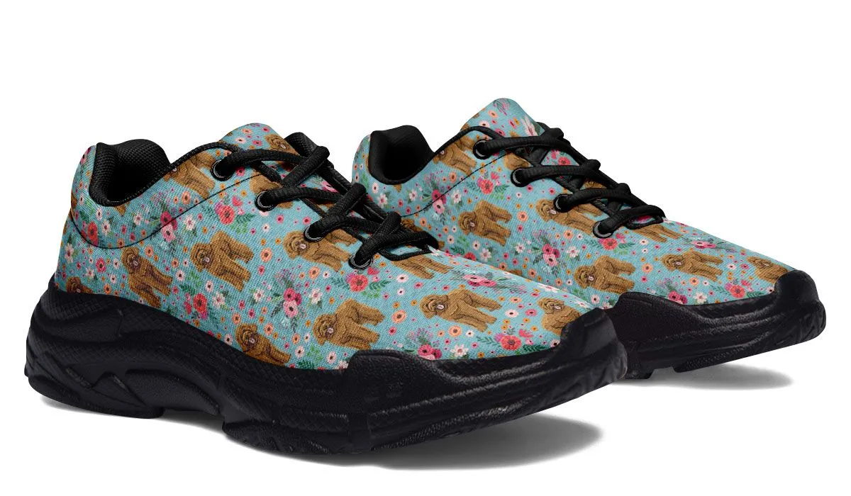 Goldendoodle Flower Chunky Sneakers