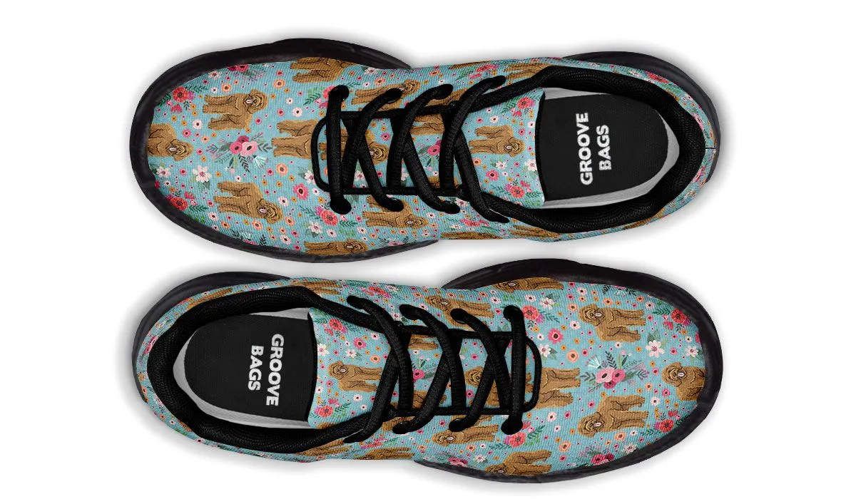 Goldendoodle Flower Chunky Sneakers