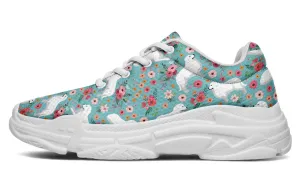 Great Pyrenees Flower Chunky Sneakers