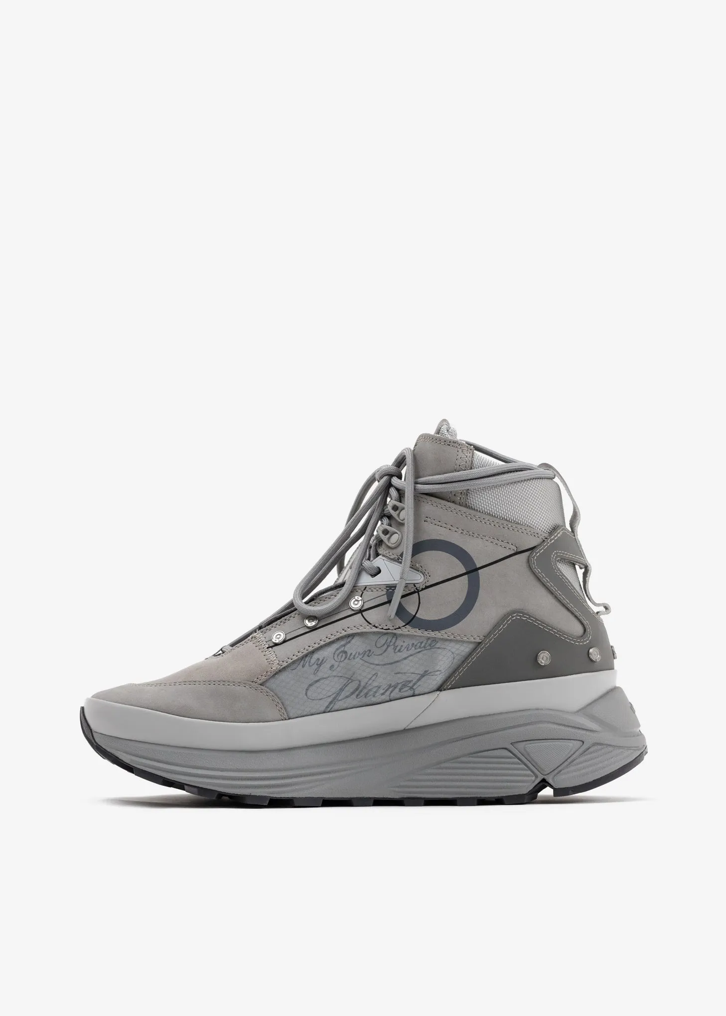 Grey 'My Own Private Planet' Atom Alpha High Top Sneakers