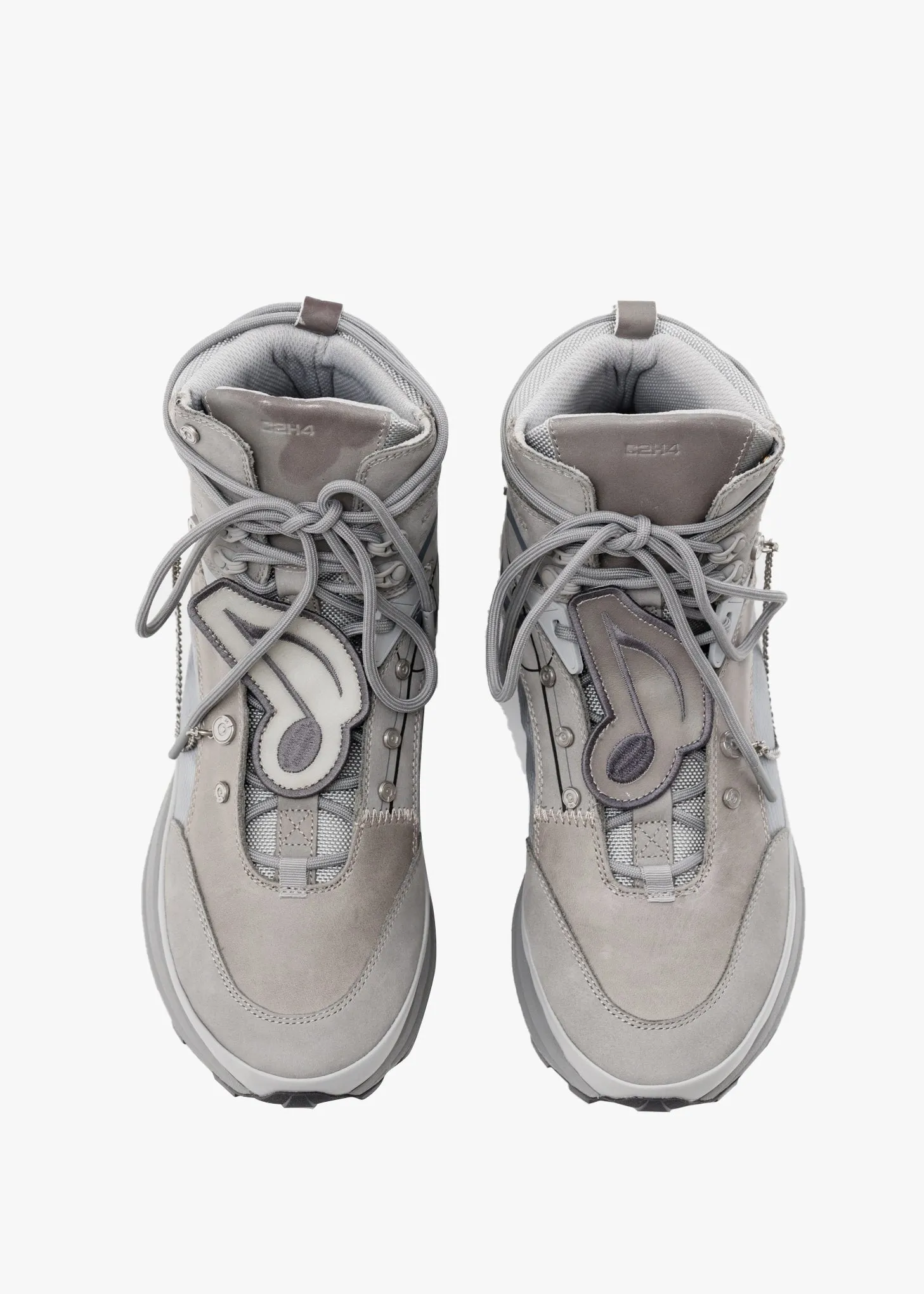 Grey 'My Own Private Planet' Atom Alpha High Top Sneakers