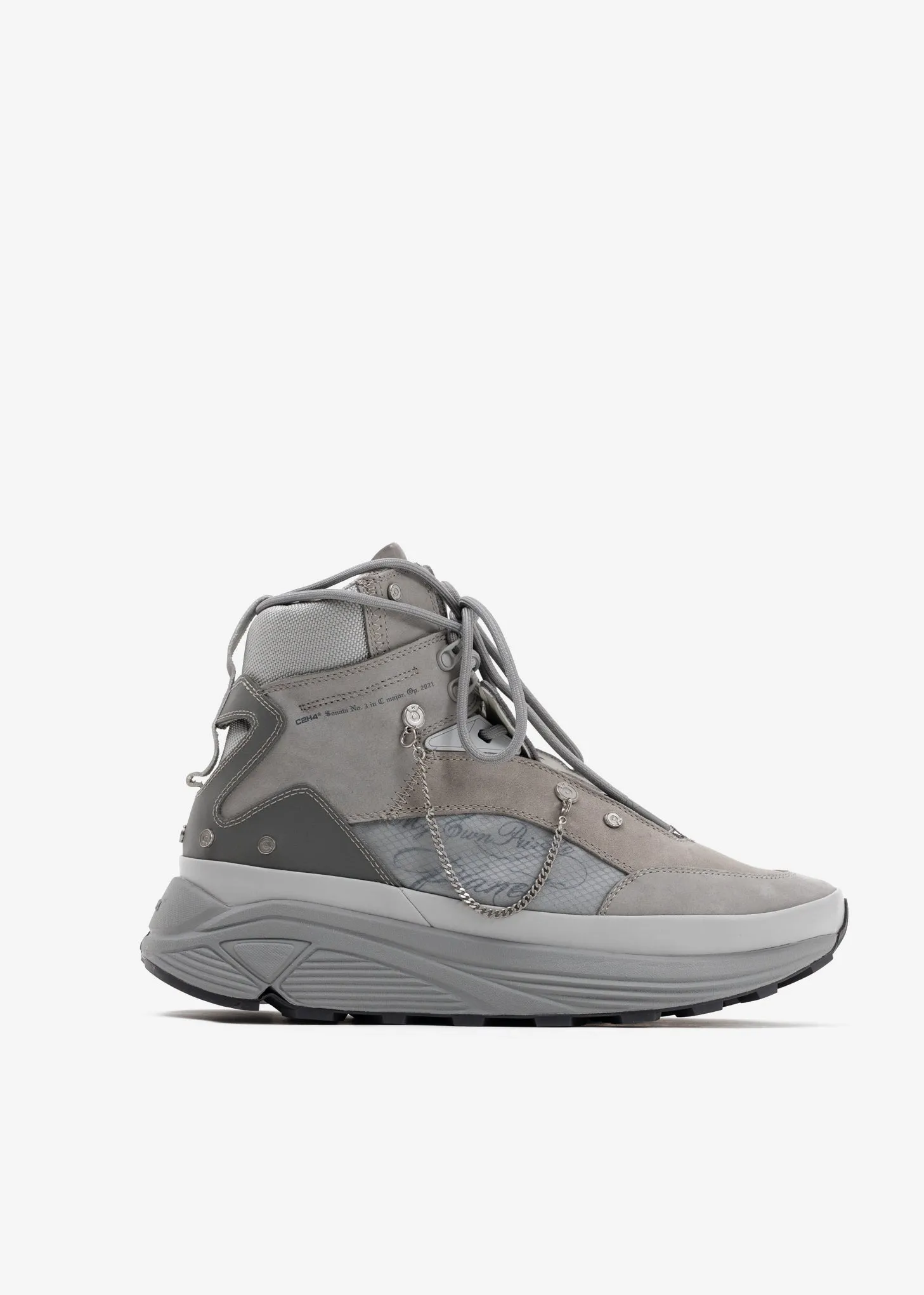 Grey 'My Own Private Planet' Atom Alpha High Top Sneakers