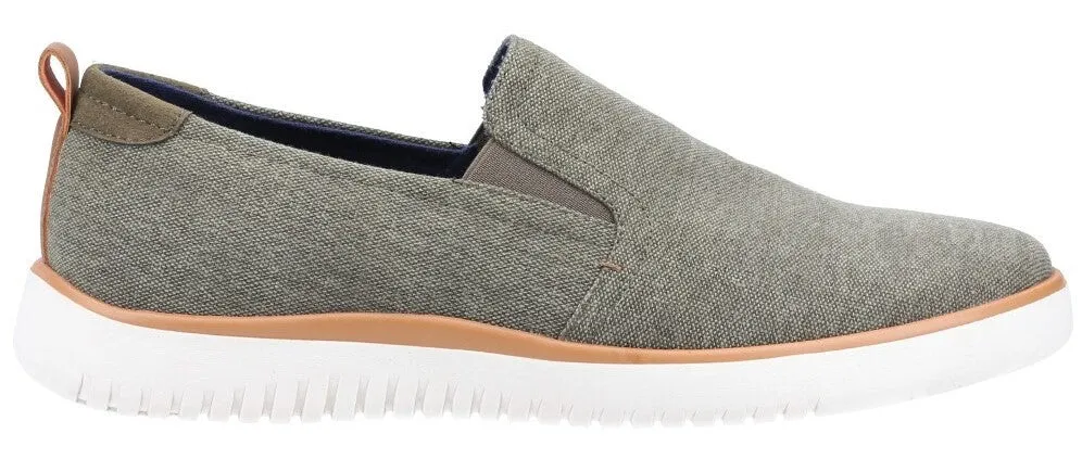 Hush Puppies Danny Mens Slip On Canvas Shoe