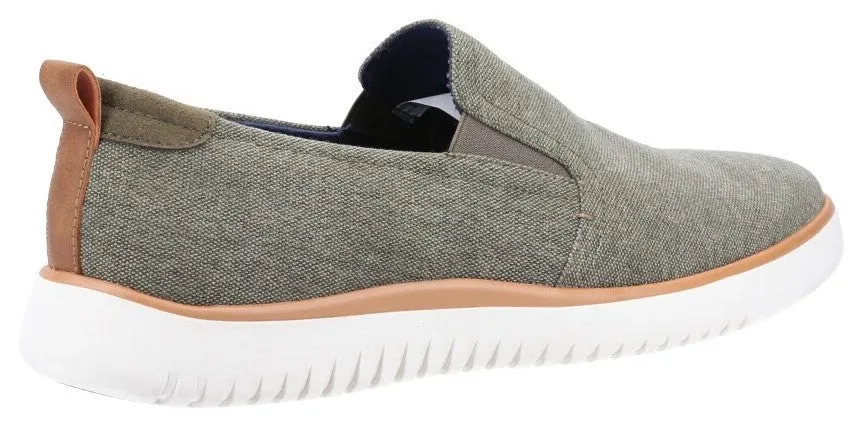 Hush Puppies Danny Mens Slip On Canvas Shoe