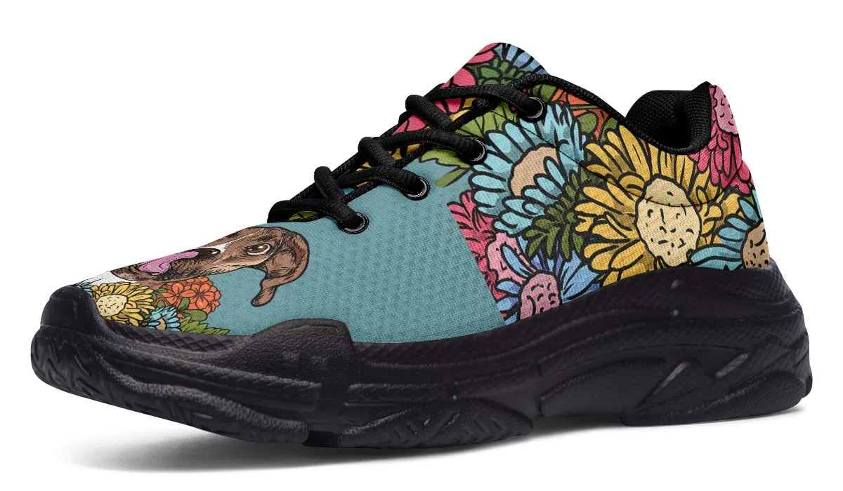 Illustrated Boxer Chunky Sneakers