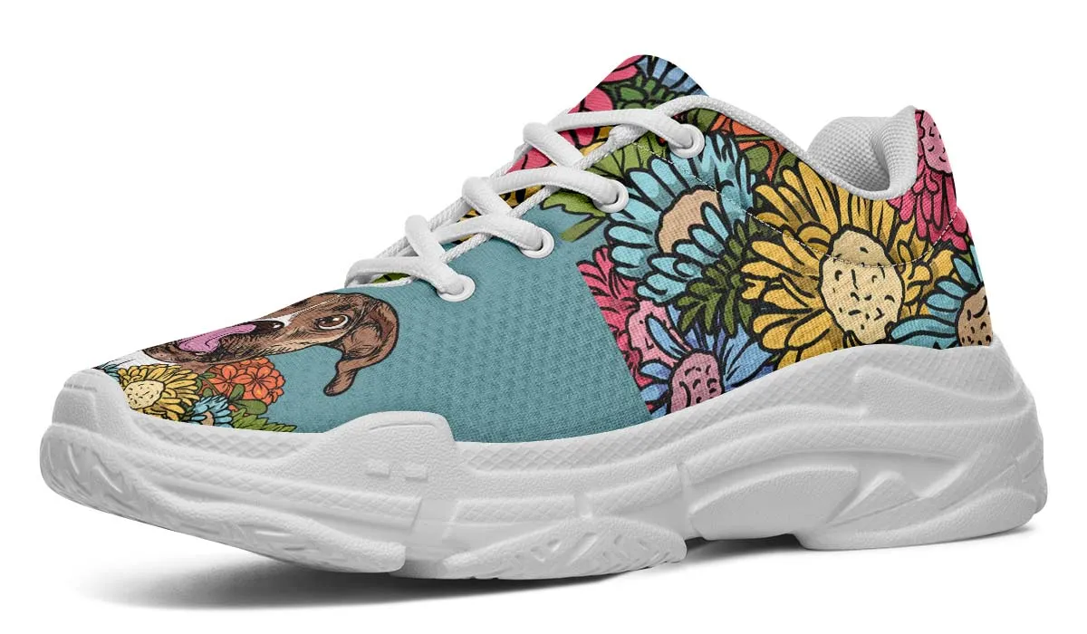 Illustrated Boxer Chunky Sneakers