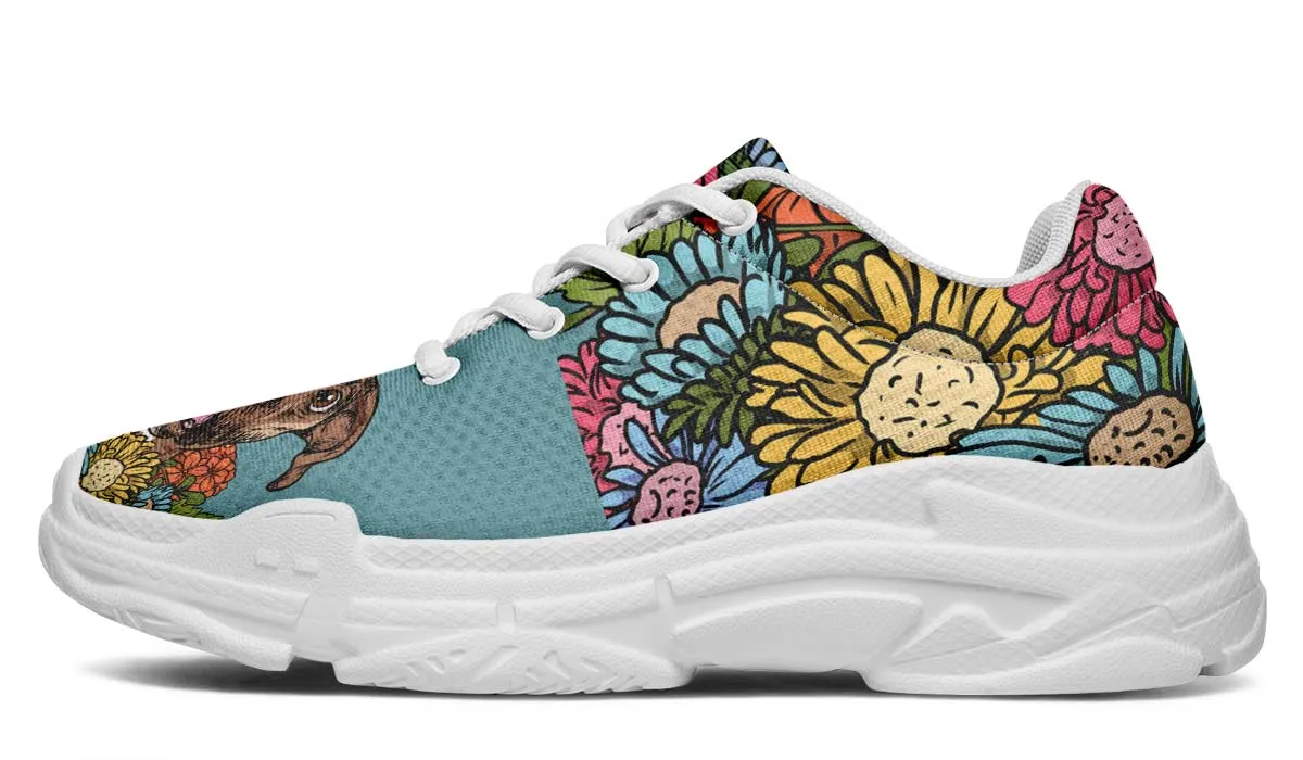 Illustrated Boxer Chunky Sneakers