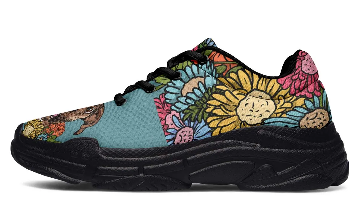 Illustrated Boxer Chunky Sneakers