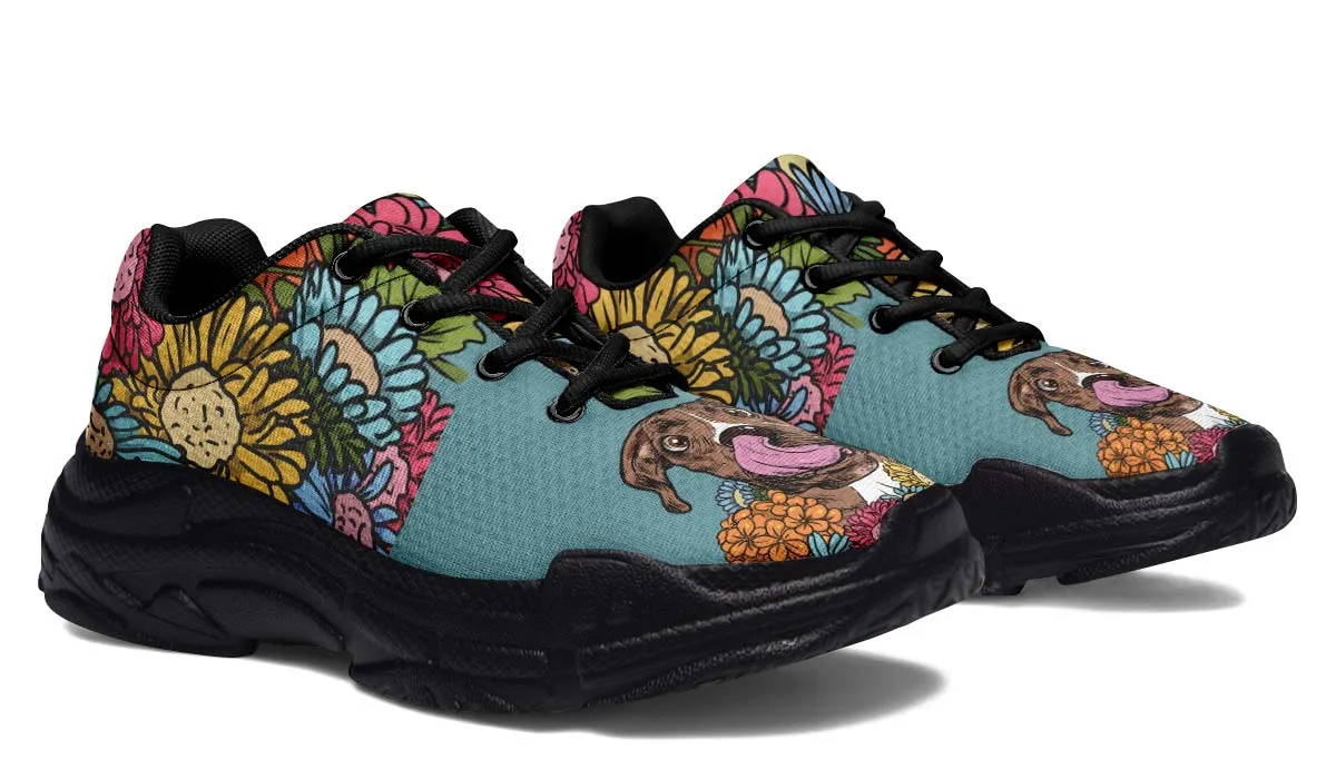 Illustrated Boxer Chunky Sneakers
