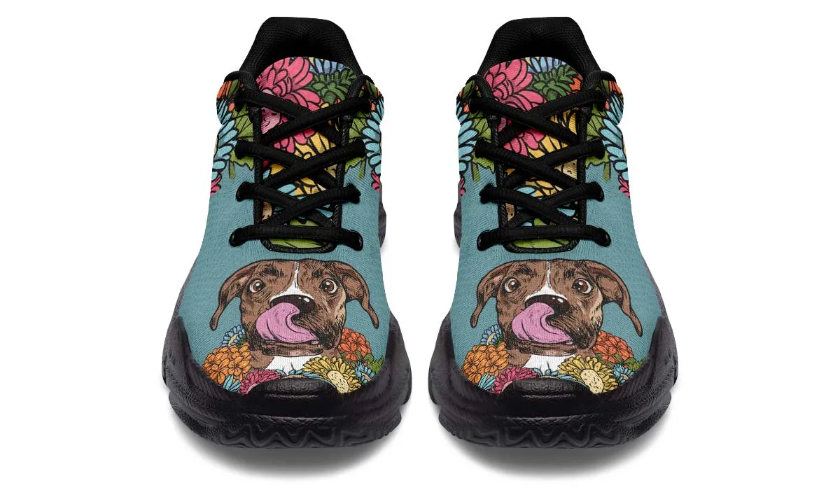 Illustrated Boxer Chunky Sneakers