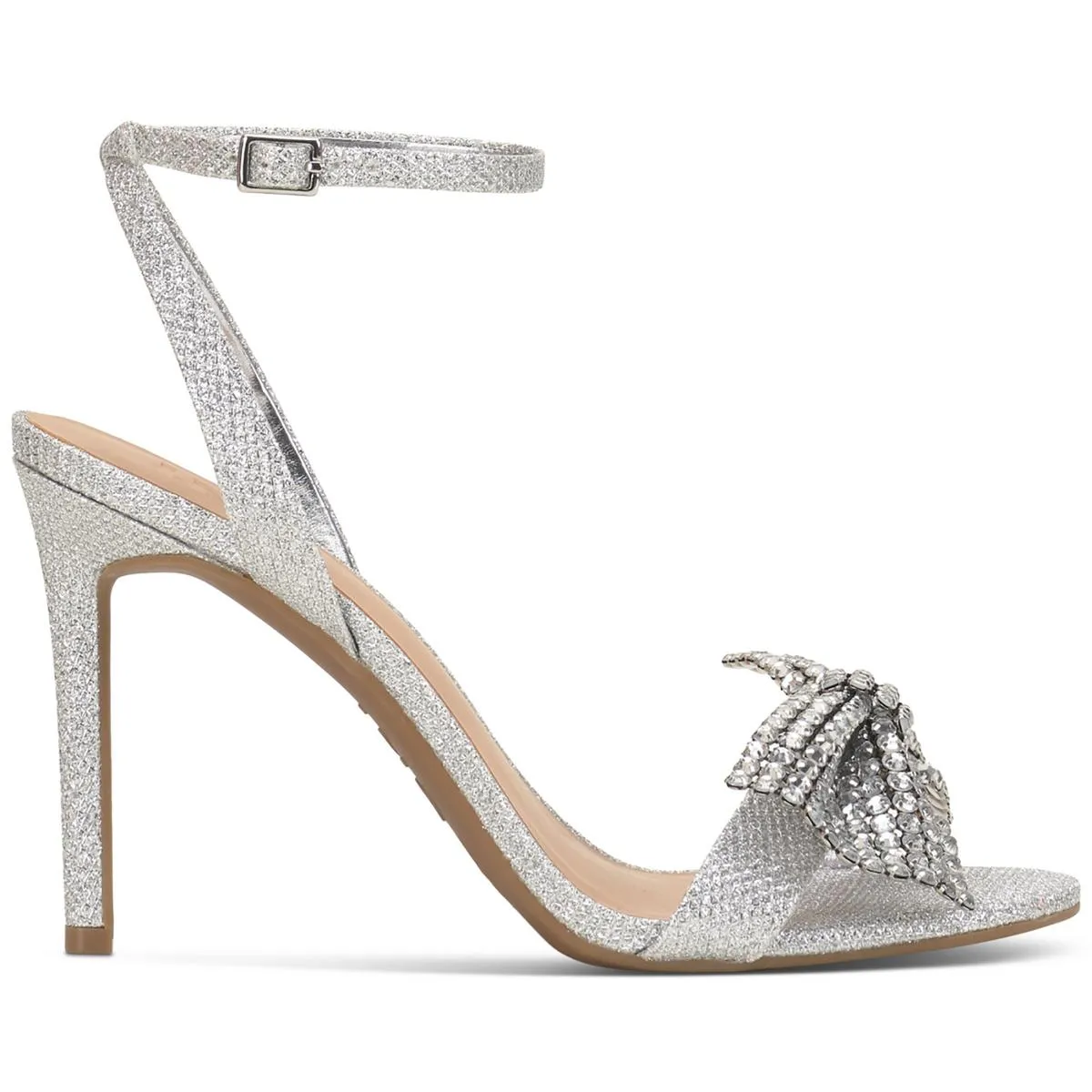 INC Womens Nemmzi Rhinestone Ankle Strap Heels
