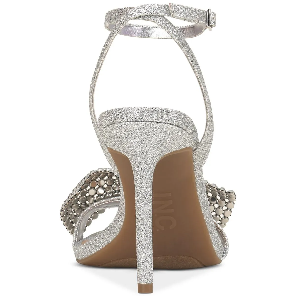 INC Womens Nemmzi Rhinestone Ankle Strap Heels
