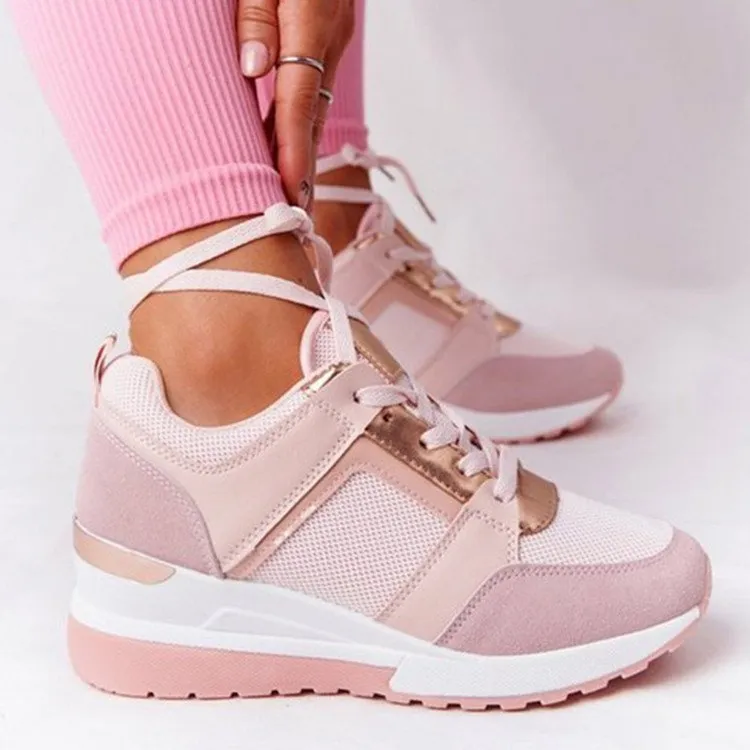 Joskaa-Women Casual Shoes 2024 New Fashion Wedge  Flat Shoes Zipper Lace Up Comfortable Ladies Sneakers Female Vulcanized Shoes